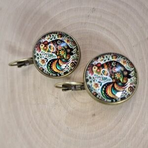 Colorful Rooster Earrings